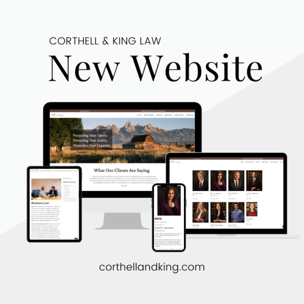 preview of the corthell and king legal website